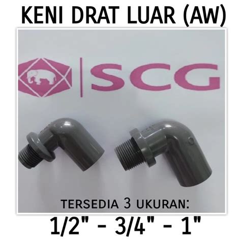 Jual Keni Drat Luar Inch Valve Elbow Knee Kenie Knie Drat