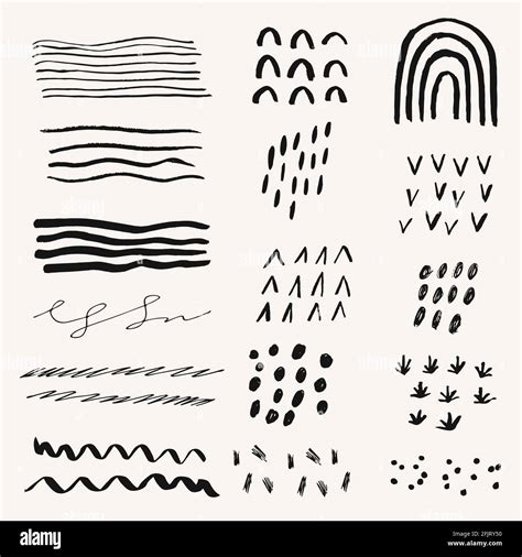 Set Of Grungy Brush Strokes For Design Stock Vector Image Art Alamy