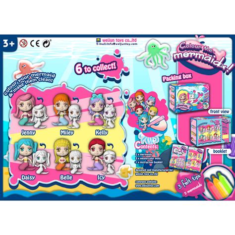 Oem Mini Cute Colour Me Mermaid Free Colouring Toy Manufacturers And