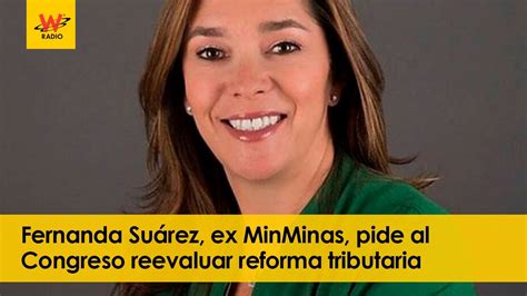 Fernanda Suárez ex MinMinas pide al Congreso reevaluar reforma