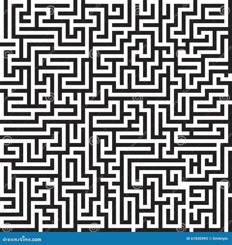 Maze Seamless Vector Pattern Stock Vector Illustration Of Design Concept 61830493