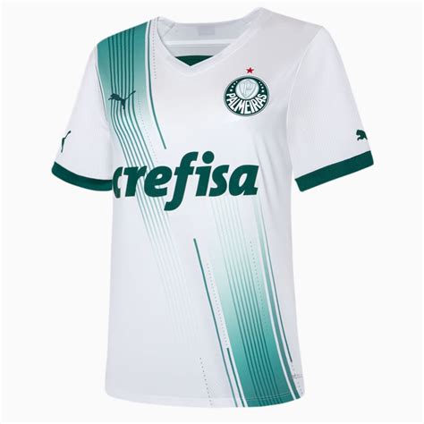 Camisa Palmeiras Torcedor Away Feminina Branco Puma Ref