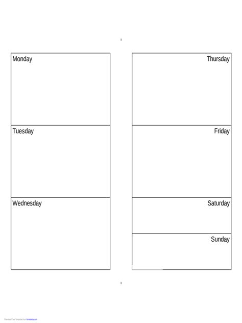 Weekly Calendar (Monday-Sunday) - Edit, Fill, Sign Online | Handypdf