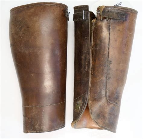 Brown Leather Vintage Half Chaps 108760 Holabird Western Americana