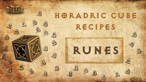 Diablo Resurrected Horadric Cube Recipes Runes Youtube