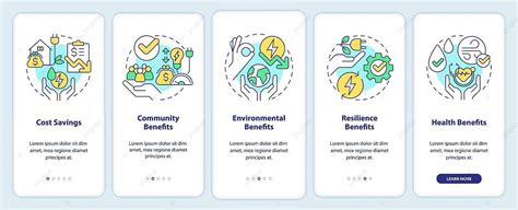 Energy Efficiency Benefits Onboarding Mobile App Screen Energy Ui Guide