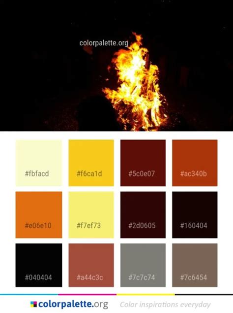 Bonfire Color Palette Ideas