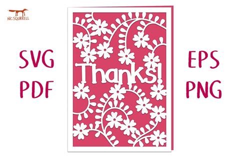 Thanks Card Svg Cut File Graphic By Nic Squirrell · Creative Fabrica