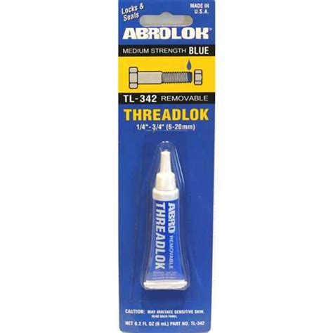 Abro threadlok medium strength (blue). 6ml