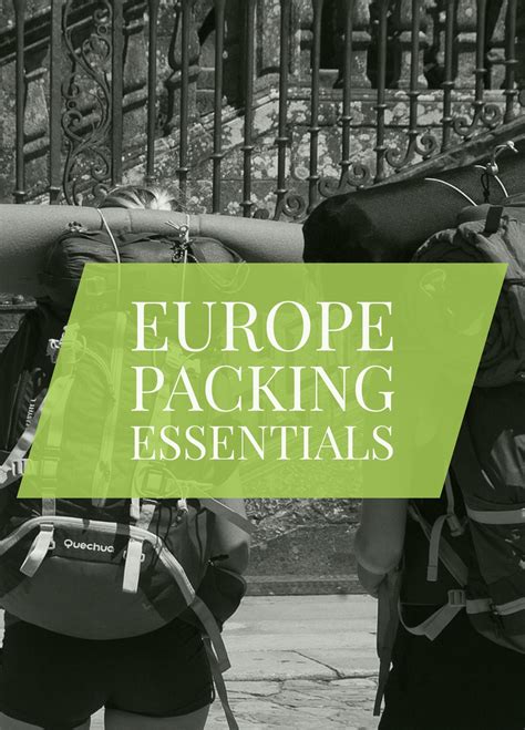 Packing Guide For Backpacking Europe IUCN Water