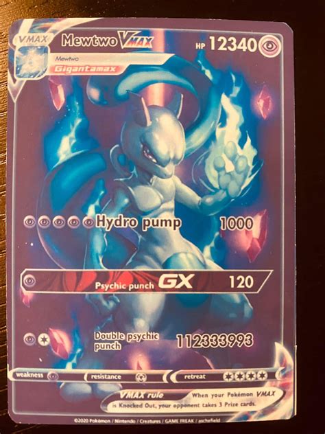 Mewtwo Vmax Gaming Shining Gx Ex M Mega Ultra Pokemon Gx Ex Etsy