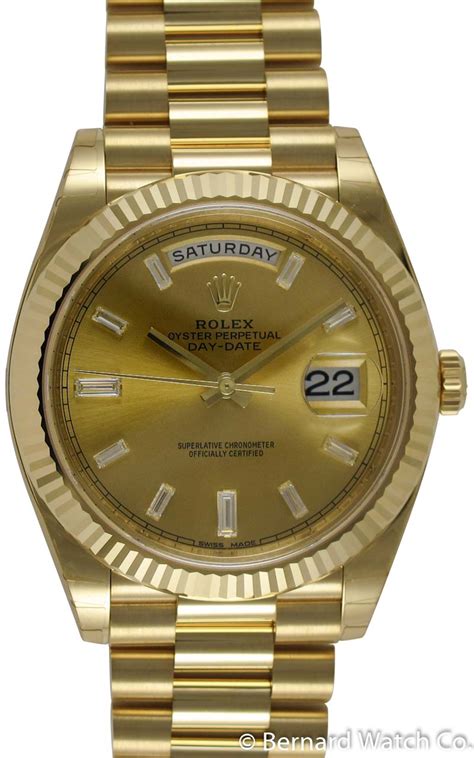 Rolex Day Date 40 President 228238 Diamond Champagne Dial