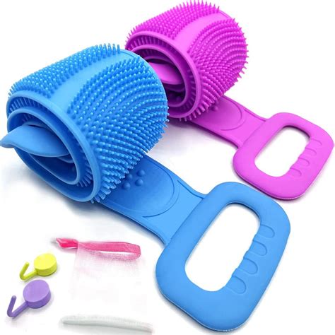 Sofine® 2 Pack Silicone Back Scrubber For Shower 31 5in