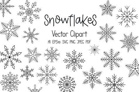 Snowflake Christmas Vector Clipart Collection Svg Png Eps 2237878