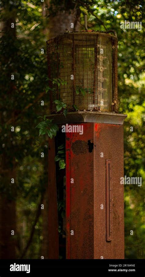 An Old Fuel Pump At Central Station On Fraser Island Stock Photo Alamy