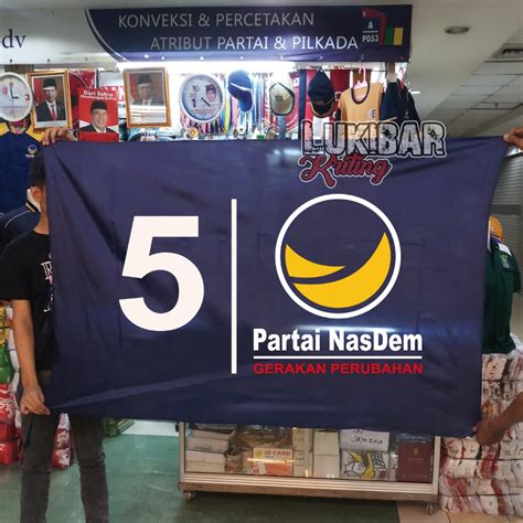 Jual Bendera Partai Nasdem Ukuran X Cm Shopee Indonesia