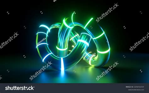 3d Render Abstract Futuristic Neon Background Stock Illustration ...