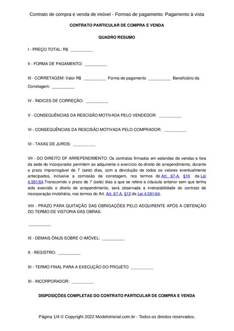 Contrato De Compra E Venda De Terreno BRAINCP