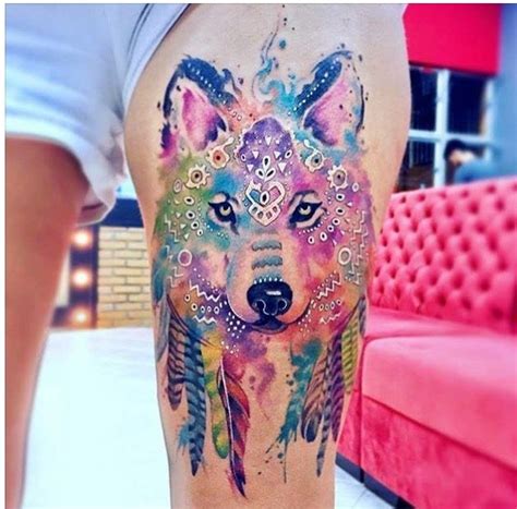 Beautiful Wolf Tattoo Watercolor Wolf Tattoo Wolf Tattoo Design