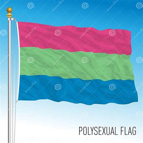 Polysexual Movement Waving Flag International Symbol Illustration Stock Vector Illustration