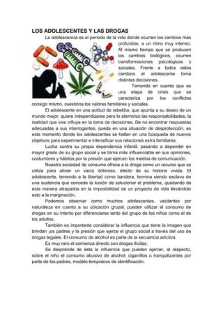 Trabajo De Las Drogas Word Fernanda PDF