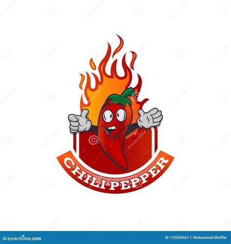 Red Hot Chili Pepper Character With Burning Flames Illustration Of A Funny Cartoon Red Hot