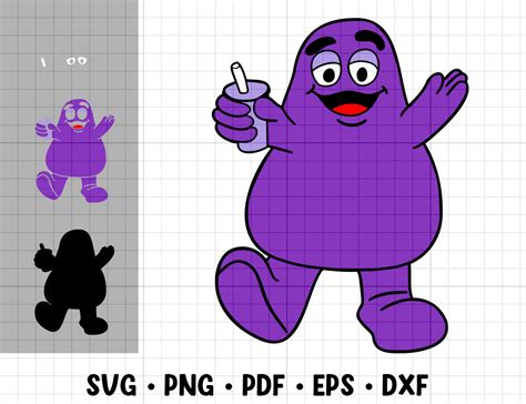 Grimace Shake SVG, Grimace PNG, Cutting File, Cut File, Cricut, Plotter ...