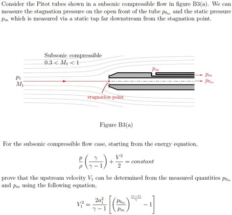 Solved Consider The Pitot Tubes Shown In A Subsonic Compressible Flow