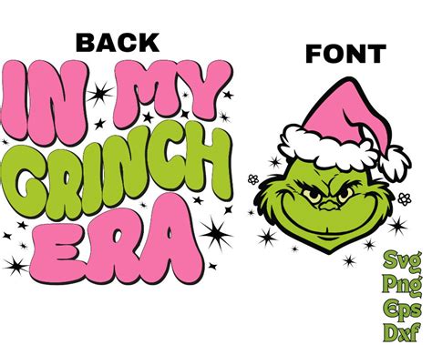 In My Grinch Era Svg Christma Era Svg Merry Gricmas Svg Retro Christmas