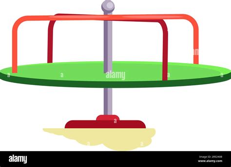 Children Spinning Merry Go Round Vector Stock Vector Image And Art Alamy