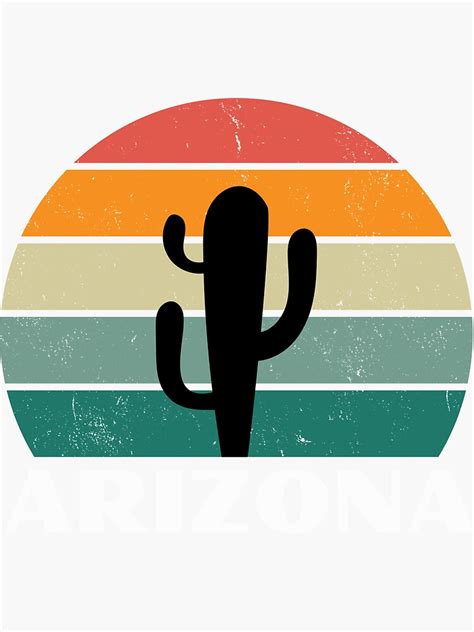 Copy Of Vintage Arizona Cactus Desert Sticker By Metaartworld Redbubble