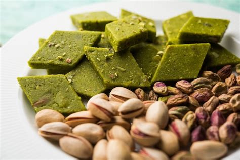 Premium Photo Pista Katli Burfi Barfi Burfee Or Pistachio Cake