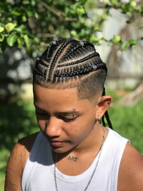 TRANÇA NAGÔ Cornrow hairstyles for men Mens braids hairstyles Boy