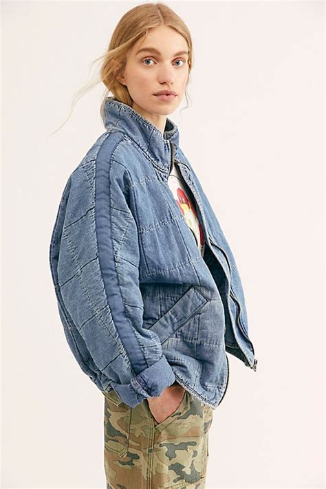 Denim Puffer Jackets Kaia Gerber Style Inspo Types Of Jean Fits