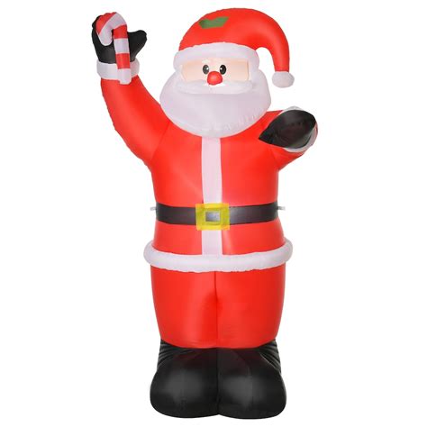 Homcom 8 Ft Tall Outdoor Lighted Airblown Inflatable Christmas Lawn