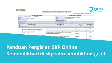 Panduan Pengisian Skp Online Kemendikbud