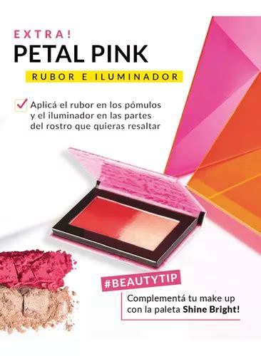 Rubor Avon Viva La Pink Rubor E Iluminador Paleta Tono Petal Pink