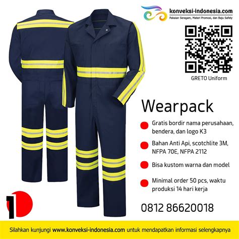 Contoh Desain Dan Model Wearpack Coverall Safety Greto Uniform