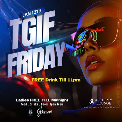 T Friday Alchemy Lounge Orlando 12 January To 13 January Allevents