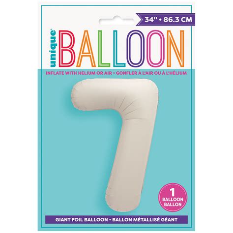 Matte Nude Giant Number 7 Foil Balloon Sydney Costume Shop