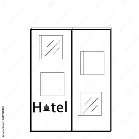 Hotel icon for emoji and illustration Stock Vector | Adobe Stock