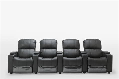 Sophie Black Leather Seater Home Theatre Recliner Lounge Suite