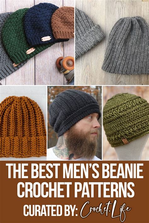crochet men beanie patterns 6