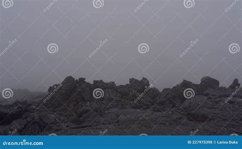 Timelapse Frozen Black Lava Flows That Appeared During The Grand