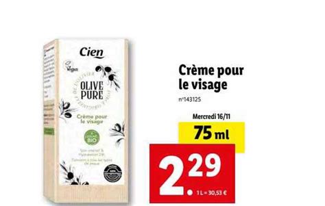 Promo Cr Me Pour Le Visage Cien Chez Lidl Icatalogue Fr