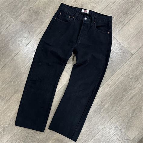 Levis Black Altered Waist Cm Outseam Depop