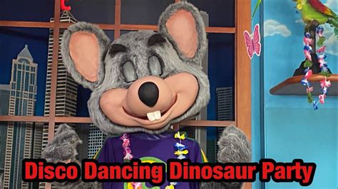 Chuck E Cheeses Crystal Lake Disco Dancing Dinosaur Party Youtube