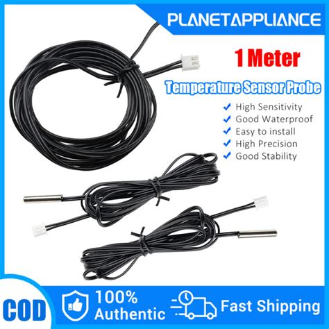 1 Meter NTC Thermistor Accuracy Temperature Sensor Probe Waterproof