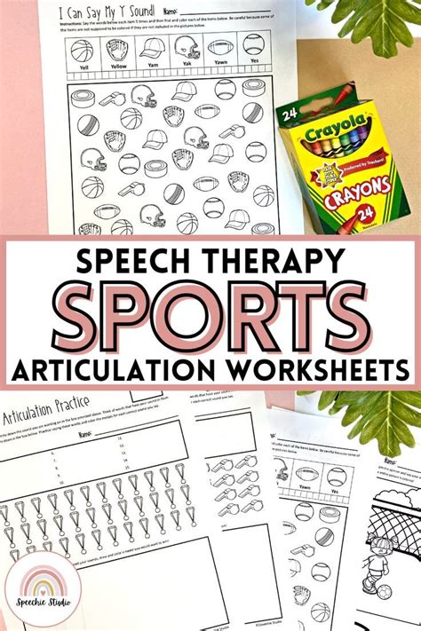 No Prep Sports Themed Articulation Worksheets And Activities For Speech