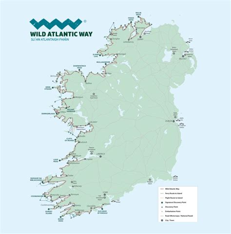 Wild Atlantic Way Ireland Map